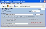 Star Check Writer screenshot